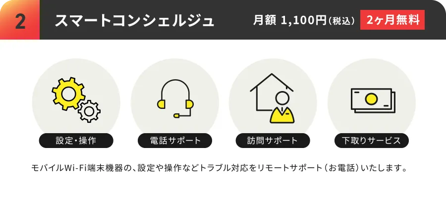 2 スマートコンシェルジュ 月額1,100円(税込) 2ヶ月無料